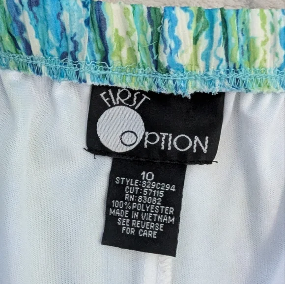 β¨ Elegant Blue and Green Midi Skirt - Picture 4 of 6